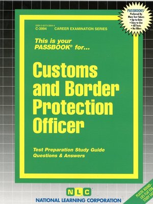 cover image of Customs and Border Protection Officer